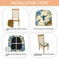 thumbnail image 4 of Pioneer Flower and Hummingbird Seat Covers for Dining Room Chairs Set Of 6,Stretch Printed Washable Chair Seat Cover with Elastic Ties and Button,Removable Waterproof Couch Cushion Covers, 4 of 6