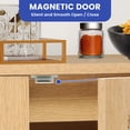 thumbnail image 2 of Wooflex Cabinet with Breathable Holes for Improved Air Circulation, Magnetic Door, Rattan, Brown Wood, 2 of 10