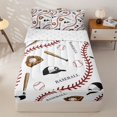 thumbnail image 2 of Homewish Cartoon Baseball Zipper Full Size Comforter Sets with Fitted Sheet and 2 Pillowcases, Black Sport Cap Zipper Bedding Set for Boys and Girls, Reversible, 4 Pieces, 2 of 6