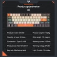 thumbnail image 4 of yeacher Clavier Mécanique Compact à 68 Touches avec Rétroéclairage RVB, USB-C, Câble de 1,5 m, Options d'Interrupteur Bleu/rouge, Design Blanc, 4 of 6