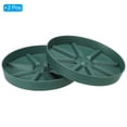 thumbnail image 3 of Uxcell 6 Inch Plant Saucers Tray, Durable Plastic Round Flower Pot Drip Tray, White 2Pcs, Green 9 Inch, 3 of 5