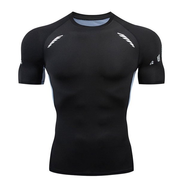 Camiseta deportiva de manga corta transpirable para hombre, absorbente del sudor, de secado rápido, paquete de fitness, camiseta ajustada con músculos