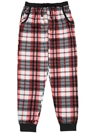 8-18 Plaid Minky Fleece Pajama Pants North 15 Boys Super Soft