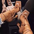 thumbnail image 1 of Correas cruzadas de verano Estilo romano Hollow Sexy Sandalias de tacón alto Mujer Wmkox8yii shjk4545, 1 of 4