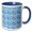 Blue/White, variant on 3drose, Colorful Geometric Pattern Background - Abstract Vector Illustration, 11oz Two-tone Yellow Mug