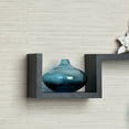 thumbnail image 3 of Danya B S Shape Wall Mount Floating Shelf - Set of 2 Shelves in Black, 3 of 5