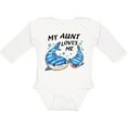 thumbnail image 3 of Inktastic My Aunt Loves Me- whale shark Boys or Girls Long Sleeve Baby Bodysuit, 3 of 5