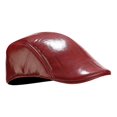 thumbnail image 2 of ZenCart Men Hat Vintage Style Solid Color Smooth Faux Leather Advanced Hat Mid-aged Men Beret Cold Weather Hiking Traveling Cap English Newsboy Cap, 2 of 8
