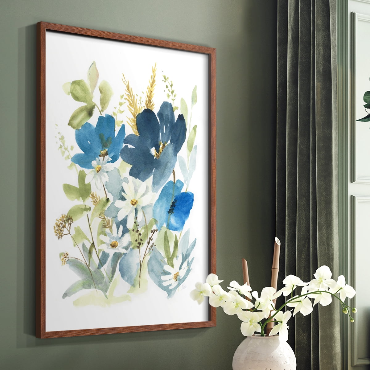 Wild Medley II Framed Print in Brown Solid Wood 8 x 10 Framed Print