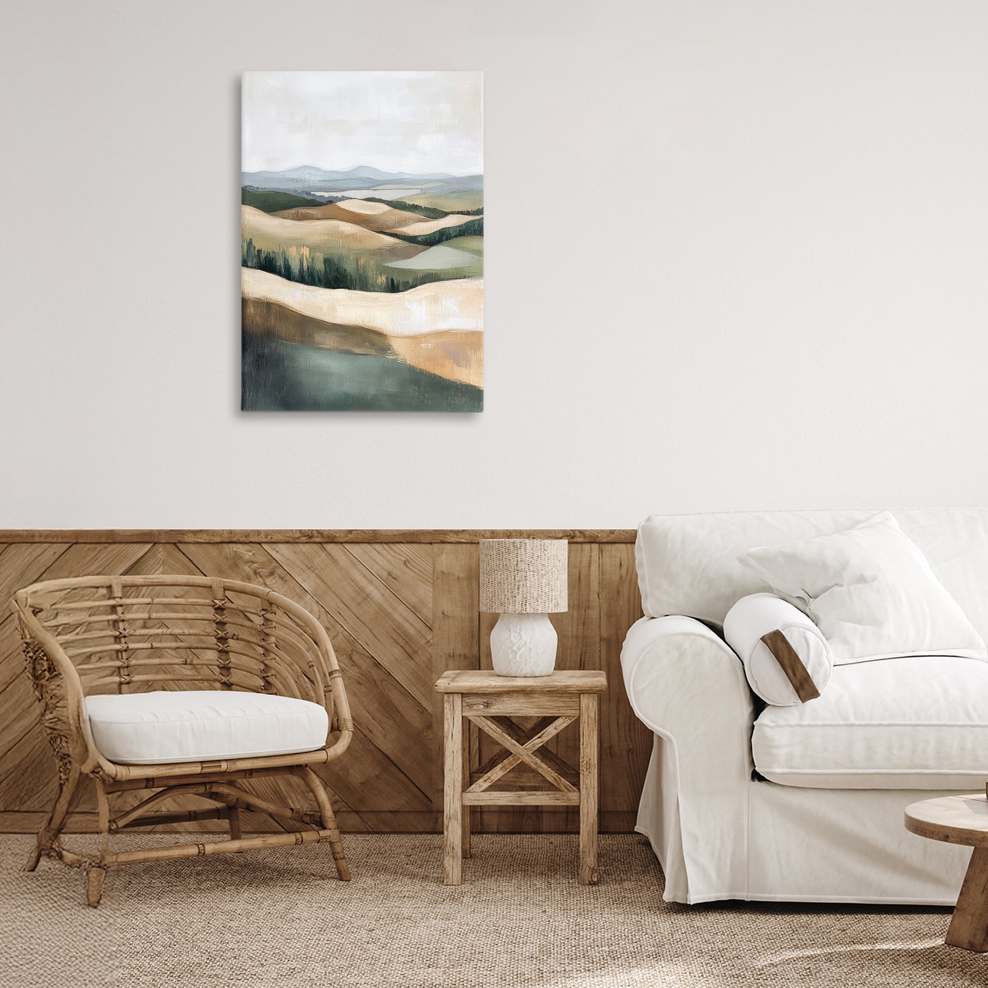 Stupell Industries Tranquil Rolling Hills & Fields Canvas Wall Art, design by Petal Prints Design