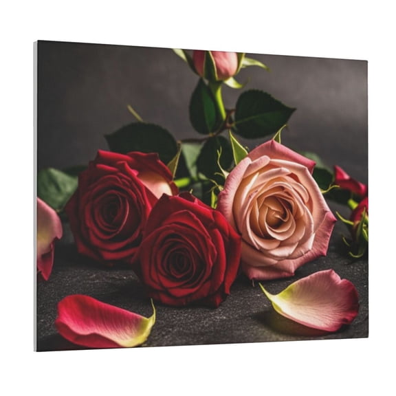 Home Decor 16 X 20 Dark Red Rose Wall Pictures For Living Room Bedroom Kitchen Office Flower Canvas Paintings Poppies