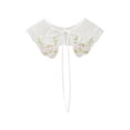 thumbnail image 1 of INSPIRE CHIC Detachable False Collar, Embroidery Mini Cape Neck Ruff Dickey Fake Collar for Blouse White-10, 1 of 5