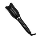 thumbnail image 1 of Rizador de pelo automático giratorio de cerámica con pantalla LCD, calentamiento por infrarrojos y potenciador de brillo – Negro, 1 of 5