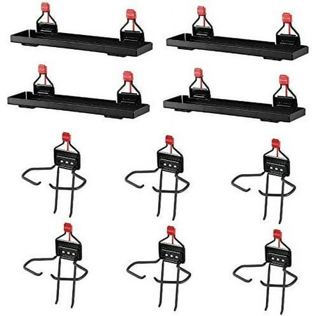 

Metal Shed Shelf (4 Pack) & Large Mounted Power Tool Holder (6 Pack)