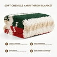 thumbnail image 2 of Chunky Knit Blanket Throw: 50''x60'' Chenille Chunky Knitted Throw Blankets for Bed Couch - Handmade Thick Cable Knit Blanket - Large Crochet Rope Blankets for Home Decor, 2 of 7