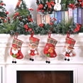 thumbnail image 2 of Decoraciones de medias navideñas, paquete de 4 artículos navideños lindos para la familia, 2 of 5