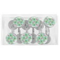 thumbnail image 5 of Pineapple Shower Curtain Hooks（Set of 12）for Home Hotel Shower Rods Bathroom Crystal Glass Print Stainless Steel Round Curtain Hooks, 5 of 5