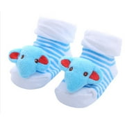 Cute Infant Baby Booties, Cotton 3D Sock Slippers, 0-6 Months