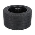 thumbnail image 2 of 8 Inch Wide Wagon Cart Wheel Pu Tires Black Easily Install Accessories Puncture Proof For Hand Trucks And Yard Trailers Parts 10Cm, 2 of 8