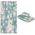 thumbnail image 7 of Flowers & Butterfly Bath Towel Set of 3, Highly Absorbent & Soft Bathroom Towels Set Quick Dry Towels Set for Bathroom Spa Beach (1 Bath Towels, 1 Hand Towel, 1 Washcloth) Washcloth Gift, 7 of 7