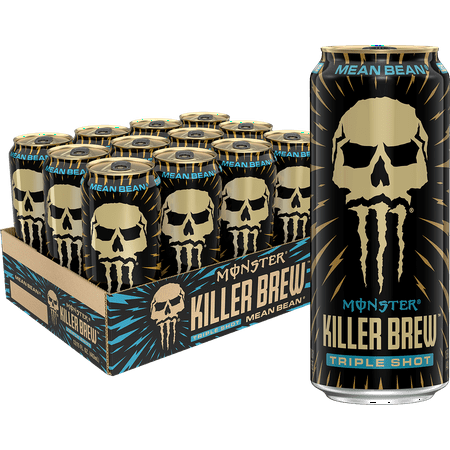 (12 Cans) Java Monster Killer Brew, Mean Bean, Coffee + Energy, 15 fl oz