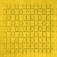 thumbnail image 1 of Ahgly Company Machine Washable Indoor Square Abstract Yellow Modern Area Rugs, 4' Square, 1 of 4