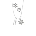 thumbnail image 2 of Delight Jewelry Silvertone Matthew 17:20 Infinity Sign Silver tone Snowflake Charm Necklace and Stud Earrings, 2 of 4