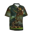 thumbnail image 2 of Daiia Intellectual Frog Pond Hawaiian Shirt for Men Gentle Cotton Regular Short Sleeve Casual-Large, 2 of 9