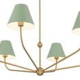 thumbnail image 5 of XAV-B9319-VG-GR Crystorama Lighting Xavier - 6 Light Chandelier-16.5 Inch Tall and 48 Inch Wide-Vibrant Gold/Green Finish, 5 of 7