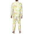thumbnail image 7 of Salouo Lemon Potatoes Print Button-Front Long Sleeve Pajama Set for Men, Soft 2Pjs Men's Long Sleeve Sleepwear -Medium, 7 of 7