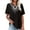 Black#2, variant on Short Sleeve Womens Tops,Fashion Women's Summer V-Neck Short Sleeve Cotton Linen Solid Casual T-shirt Blouse Black XXL