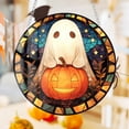 thumbnail image 5 of Halloween Stained Glass Suncatcher, Cute Ghost Pumpkin Window Hanging Decoration, Acrylic Window Hanging Fall Ornaments, for Kitchen Room Garden Office Halloween Decor Housewarming Gift Supplies, 5 of 6
