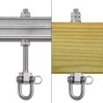 thumbnail image 5 of Set of 2 Heavy Duty Swing Hanger 1800LB Capacity, M10 x 9.3" Swing Bolts, Stainless Steel Swing Hooks for Wood and Steel Beam Yoga Hammock Chair Punching Bag Porch Swing Sets Seat, 5 of 7
