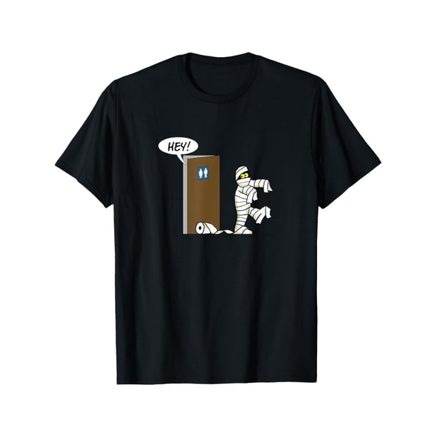 Camiseta de Halloween con disfraz de momia de papel higiénico, camiseta divertida
