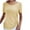 Yellow Shirts for women, variant on HAPIMO Women's Trendy Loose Tops Eyelet Dressy Tunic for Teen Girls Solid Color Drawstring Summer Short Sleeve Square Neck Pullover Elegant Casual Blouses White M