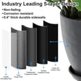 thumbnail image 5 of Active Mind Ltd Round Plant Pots – 12-Inch Planters with Tray, Space-Saving Design for Apartments, Rooftop & Office Greenery (Black), 5 of 8