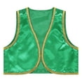 thumbnail image 5 of iiniim Boys Silky Waistcoat Top with Harem Dance Pants for Arabian Prince Street Show Green 8, 5 of 7
