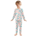 thumbnail image 3 of Dolphin Seashell Conch Pattern Cotton Pajamas 2 Piece Set Sleepwear Soft and Comfortable Homewear Nightwear, 3 of 7