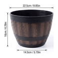 thumbnail image 2 of Whiskey Barrel Planter Rustic Outdoor Flower Pot for Porch Patio Garden Fall Decor and Herb Growing, 2 of 6
