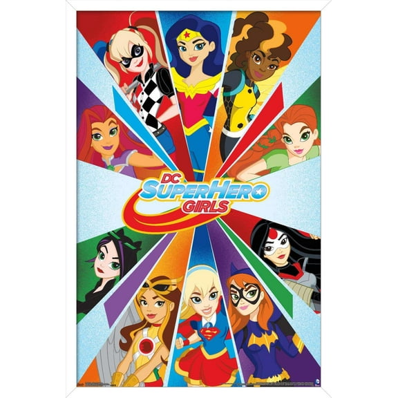 DC Comics TV - DC Superhero Girls - Collage Wall Poster, 14.725" x 22.375", Framed