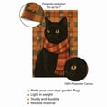 thumbnail image 4 of TiniDecor Black Cat Garden Flag – 12" x 18" Fall Decor with Scarf, Autumn Yard Flag, Polyester Outdoor Decor, 4 of 5