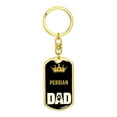 thumbnail image 4 of Persian Cat Dad King Keychain Stainless Steel or 18k Gold, 4 of 10
