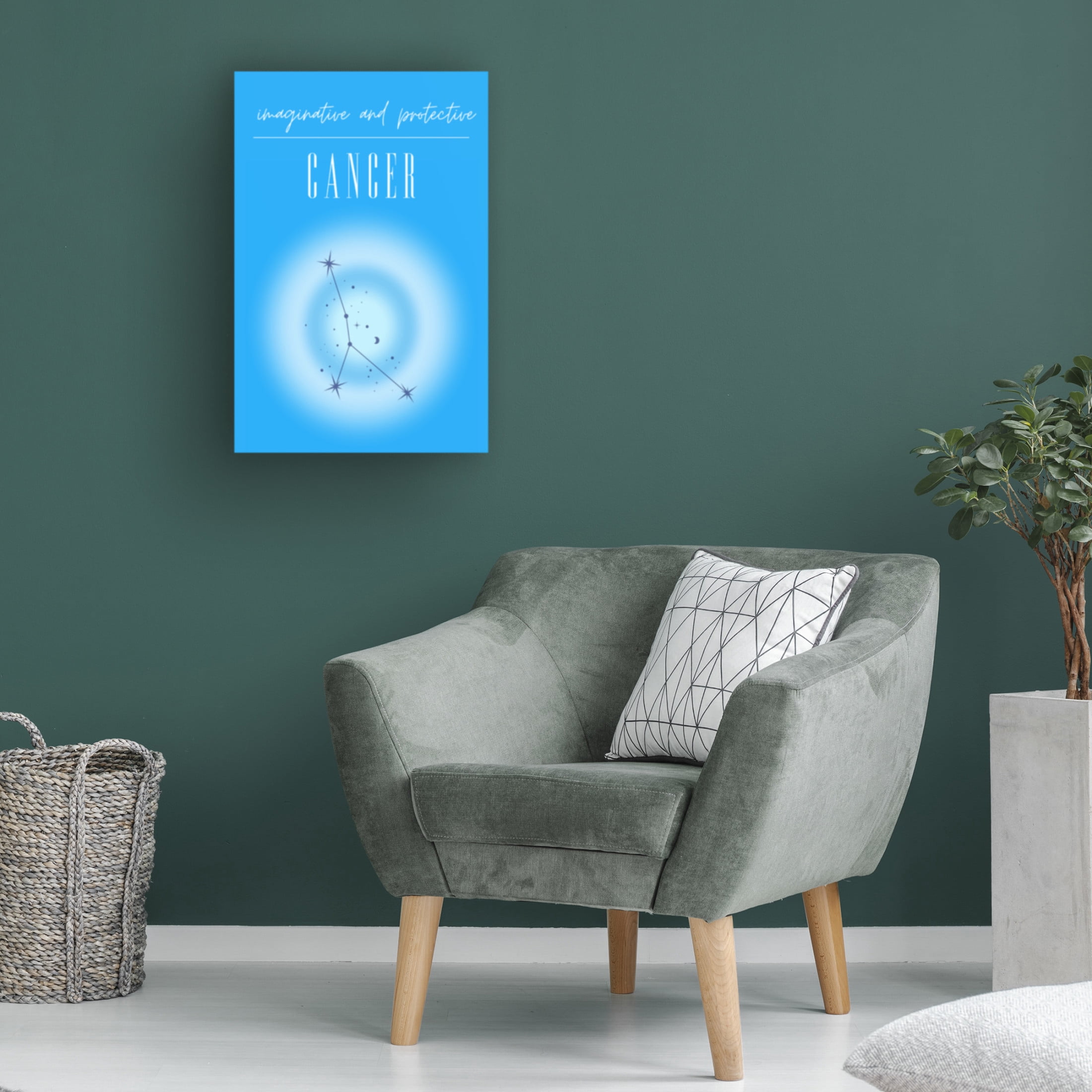 Trademark Fine Art Amelie  Cancer Zodiac Print Art Canvas Wall Art