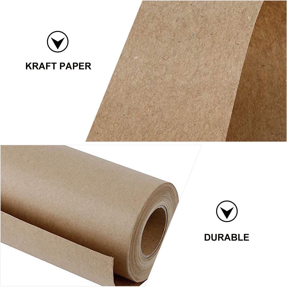 WHAMVOX Kraft Paper Roll DIY Wrapping Paper Versatile Packaging Paper 5000×38cm Khaki