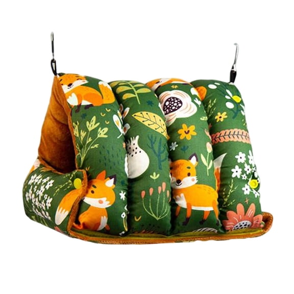 Winter Warm Bird Nest, Comfortable Hut ,Sleeping Bed Parrot Shed, Hideaway Cave Hanging Tent Hammock for Lovebirds Canaries Parakeets Green Medium