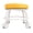 Orange, variant on Yajisi Low Roller Seat PU Leather Low Stool Mute Wheel Swivel Low Height Round Roller Chair for Home Office Garage Shop Orange Finish (9.84 inches / 25 cm)