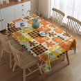 thumbnail image 2 of Fall Pumpkins Leaves Pattern Rectangle Tablecloth 60"x84",Waterproof Polyester Rectangle Table Cloth, Wipeable Spillproof Polyester Tablecloth for Dining, Camping, Indoor and Outdoor, 2 of 5