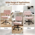 thumbnail image 6 of edx Height Adjustable Office Desk Chair, Low-Back Lumbar Support Rolling Work Swivel Task Chair with Wheels for Home Office Bedroom, Pink, 6 of 9