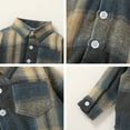 thumbnail image 6 of Younger Tree Newborn Baby Boy Girl Flannel Shirt Long Sleeve Button Down Plaid Shirts Romper Clothes Outfits for 0-3 Months, 6 of 6