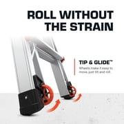 Little Giant Ladders Velocity 22-ft Multi-Position Aluminum Ladder with Wheels